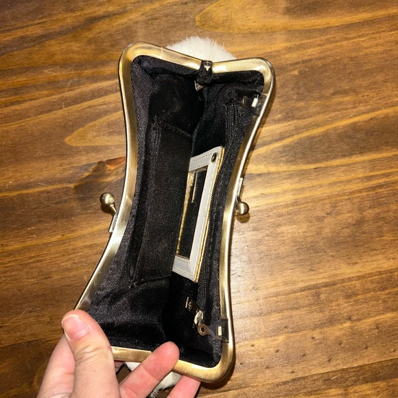 Patricia Nash white and metallic cowhide clutch - Picture 7 of 8